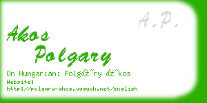 akos polgary business card